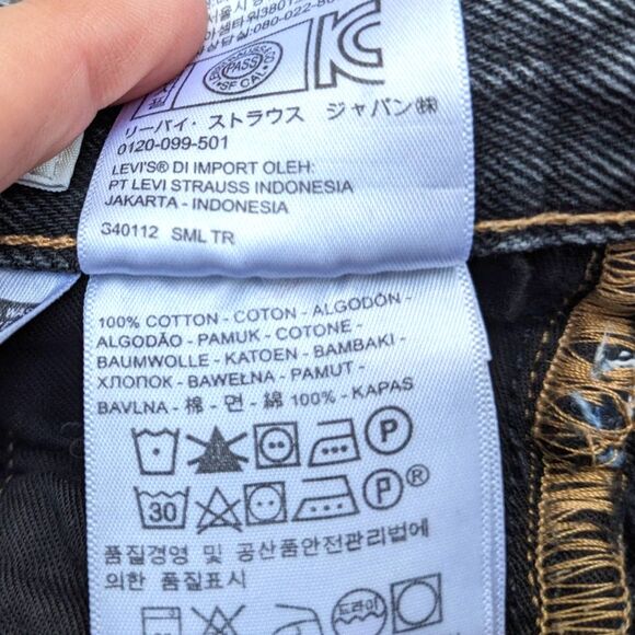 Levi's "Made & Crafted" 501S "Black Fog" Raw Hem SELVEDGE Button Fly Jeans 23/30 - Picture 9 of 12